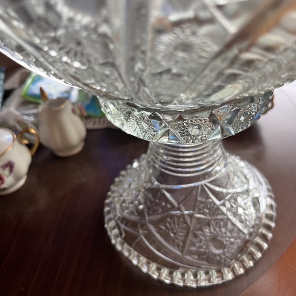SELLING CLEAR GLASS CANDY COMPOTE PRE- OWNED CONDITION - Picture 3 of 5